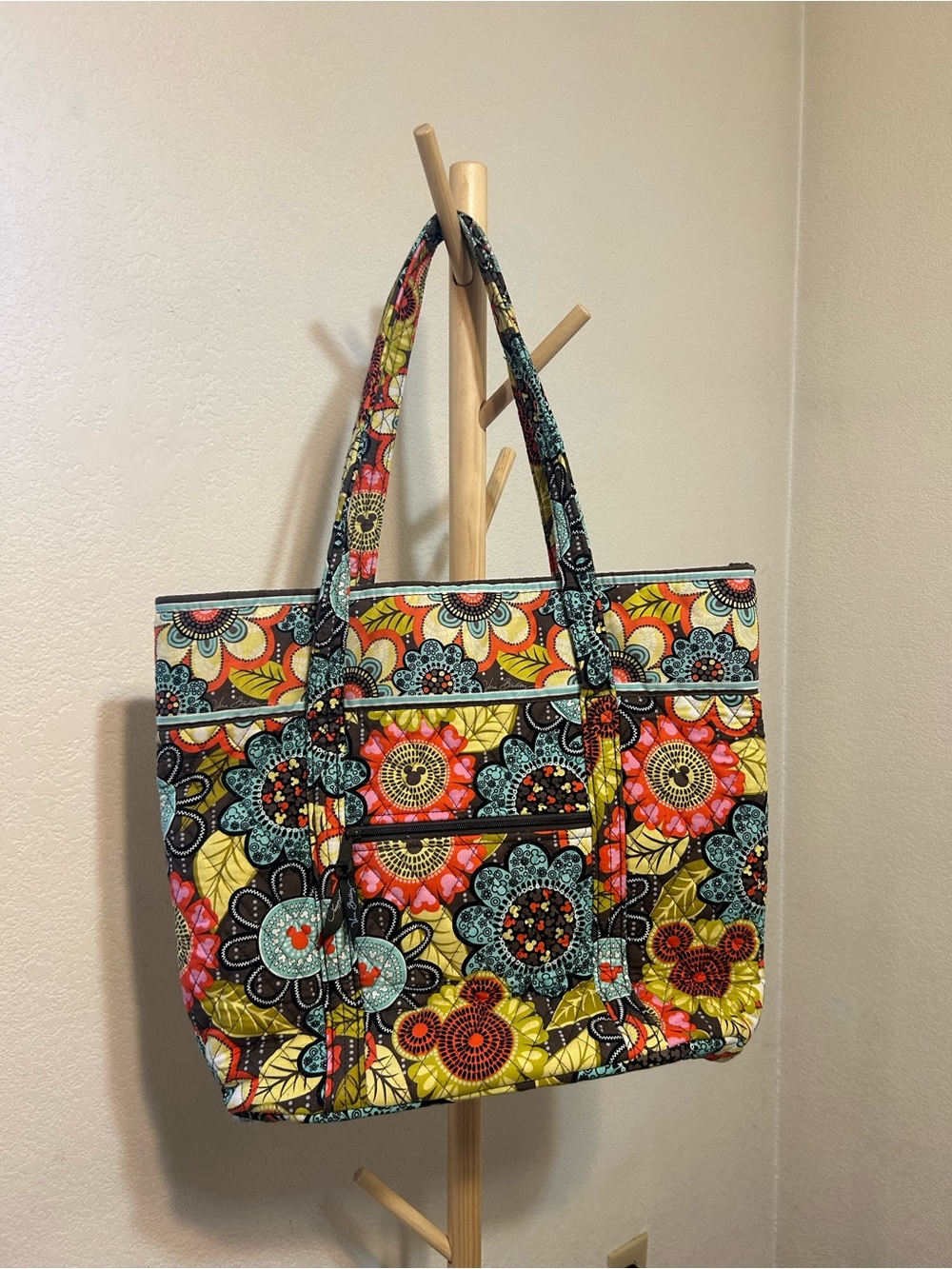Vera Bradley Disney Floral Large Quilted Tote